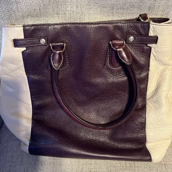 Henri Bendel Maroon and Cream Crossbody Bag - Picture 3 of 16